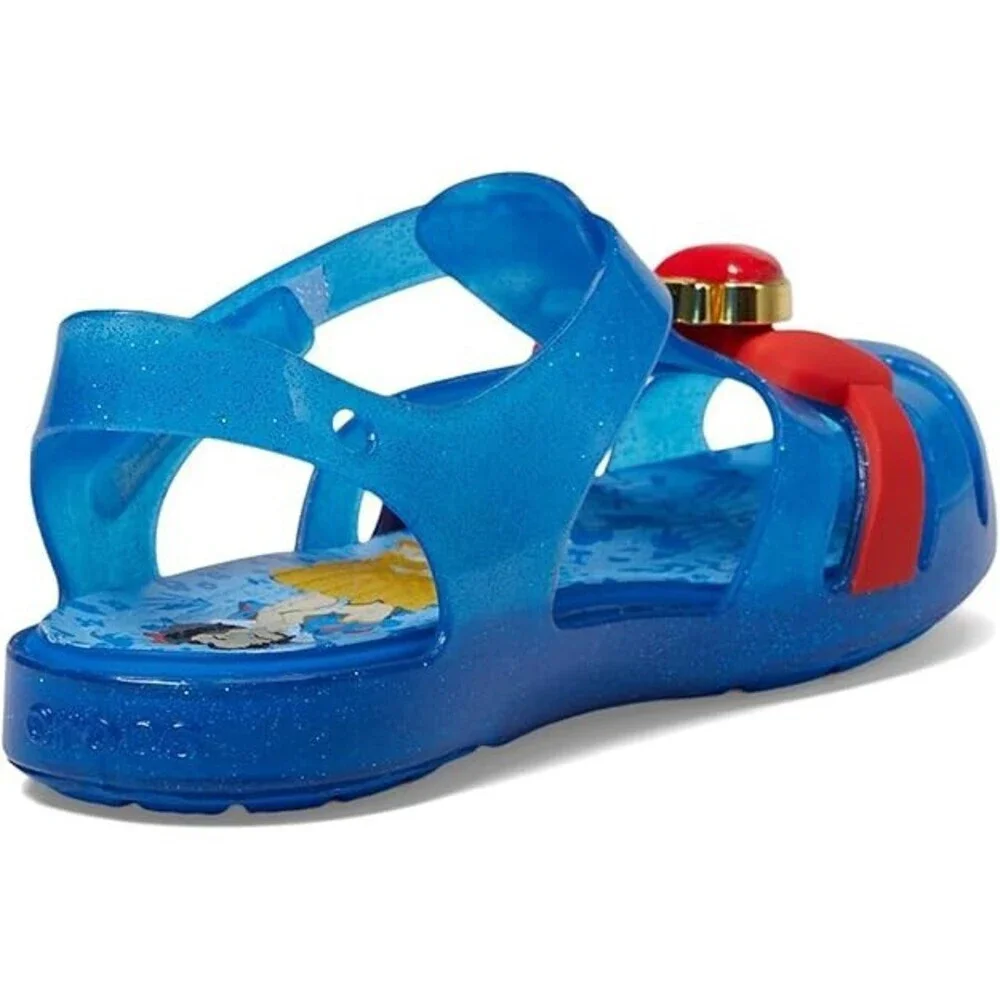 Crocs Snow White Isabella 209677-4JL Sandals Toddler US 4 Blue Red Cutout ZAP526